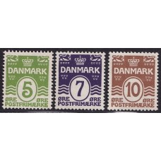 DINAMARCA 1930 Yv 193 al 195 ESTAMPILLAS NUEVAS MINT 46.87 EUROS
